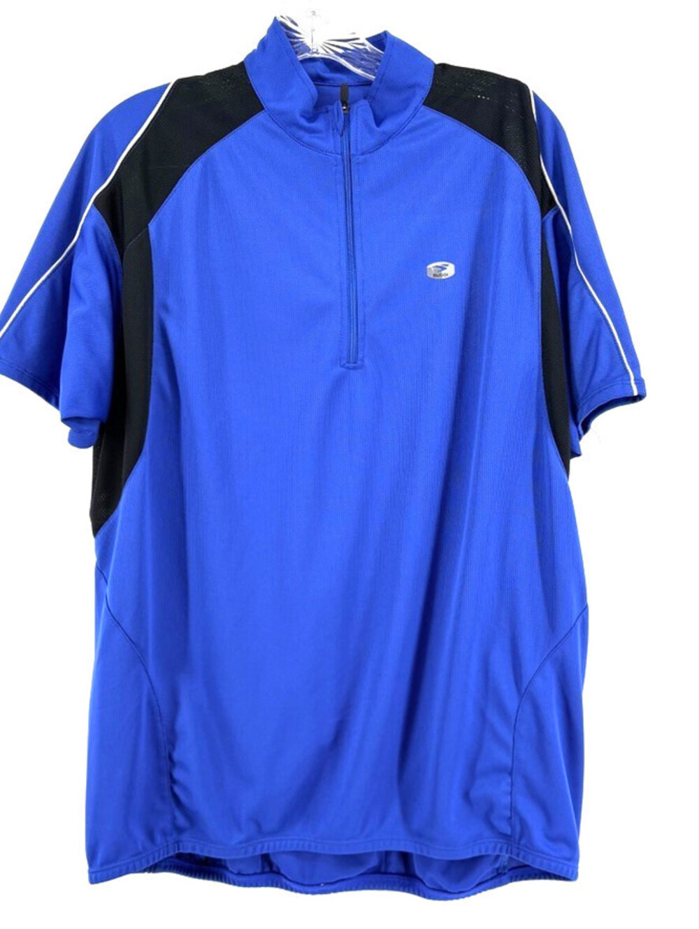 SUGOI Cycling Jersey Blue Black 1/4 Zip Pockets Mens Size XL - See Description